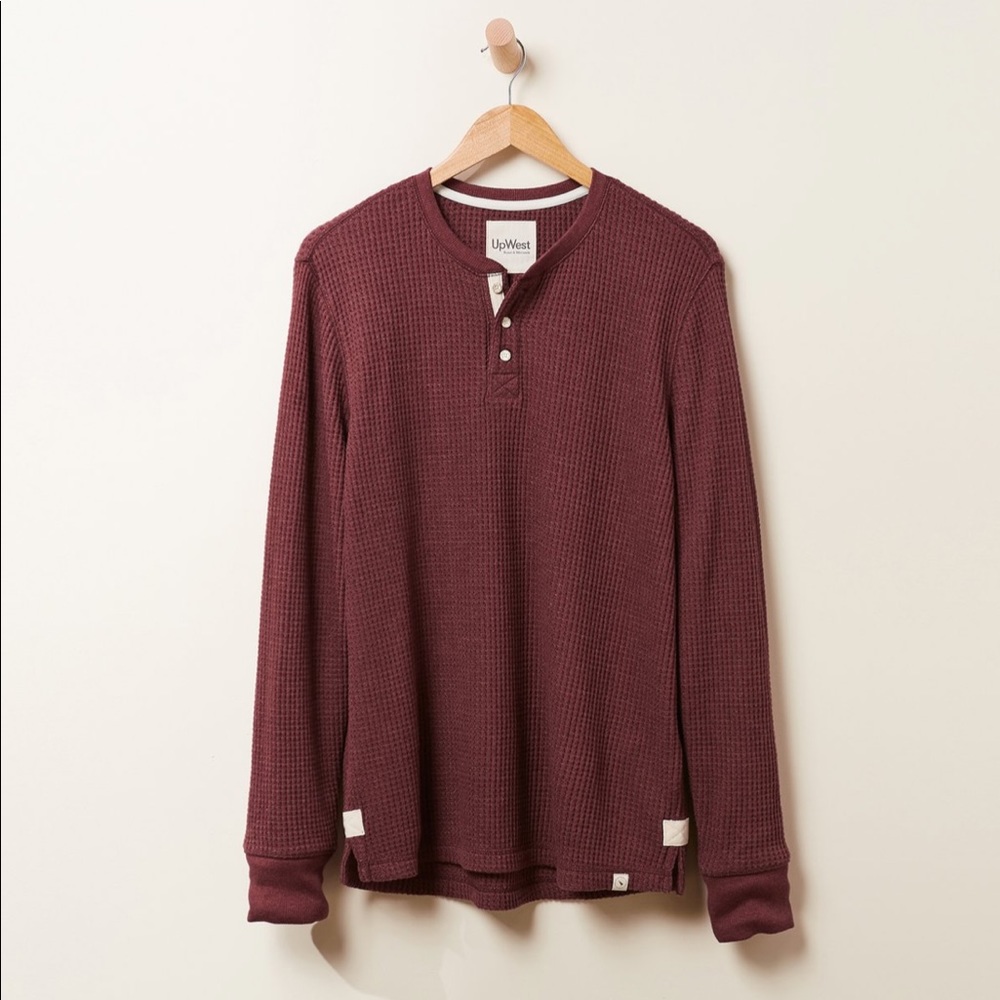 NWT UPWEST Men’s waffle long sleeve tee